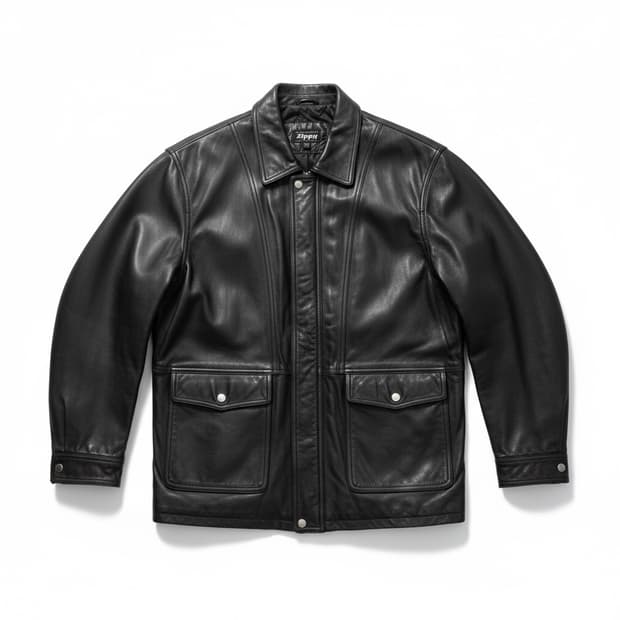 Zippit 블랙 양가죽 자켓 남성용 2XL