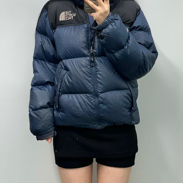 노스페이스 레트로 눕시 700 네이비 패딩 자켓