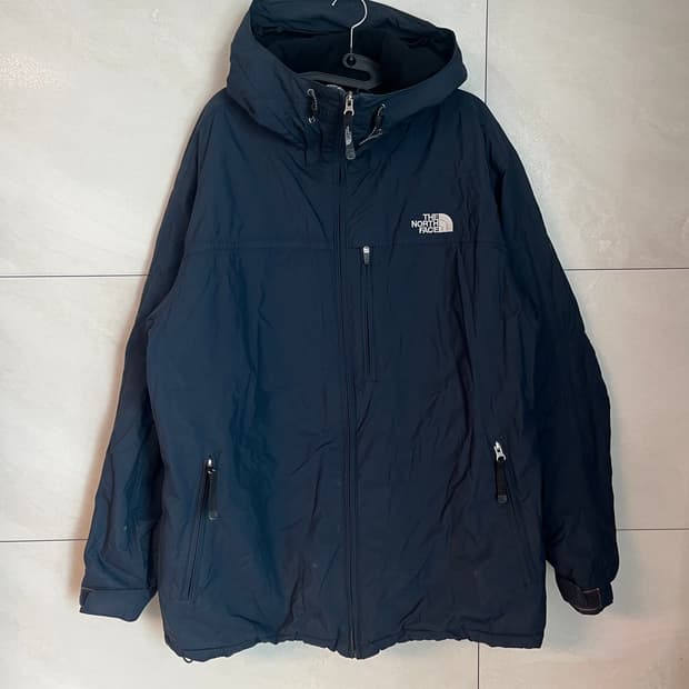 노스페이스 네이비 후드 패딩 자켓 [XL]