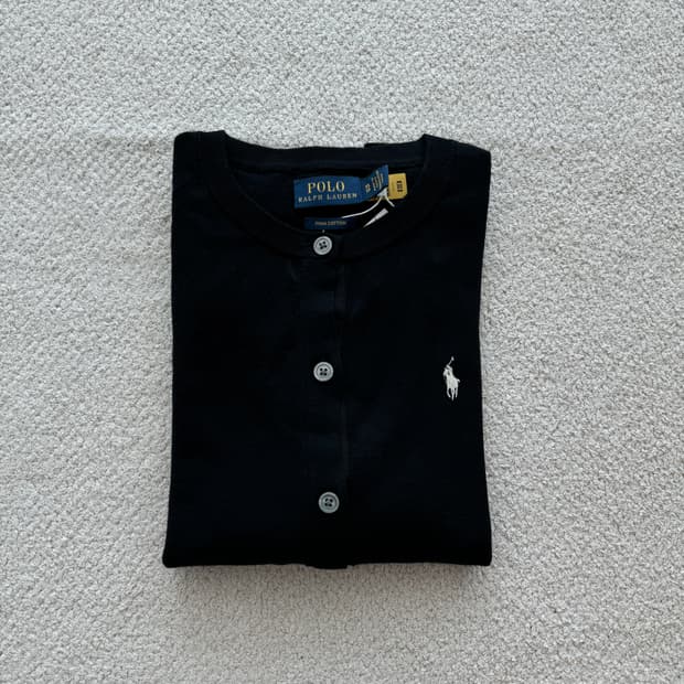 (새상품/정품) 폴로랄프로렌 피마코튼 가디건(블랙)