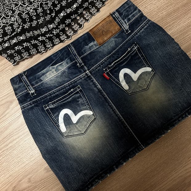 Evisu mini skirt