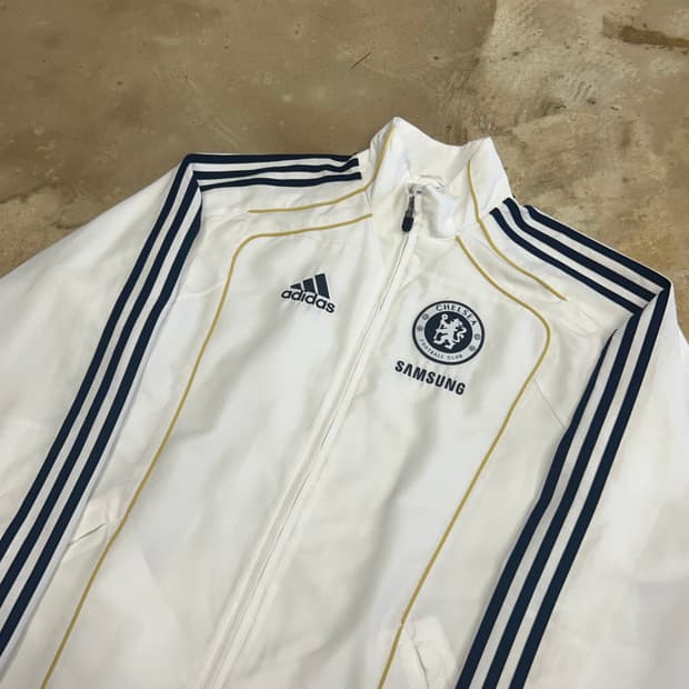 34/36 아디다스 첼시FC 화이트 바람막이