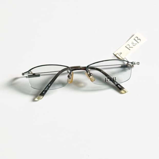 R&B EYEWEAR 무테 스퀘어 메탈 프레임 빈티지 안경
