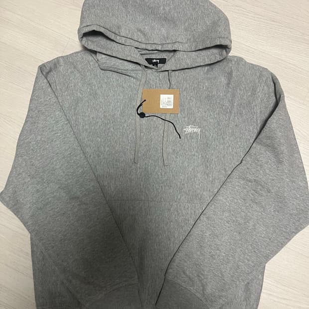 스투시 그레이 후드티 L