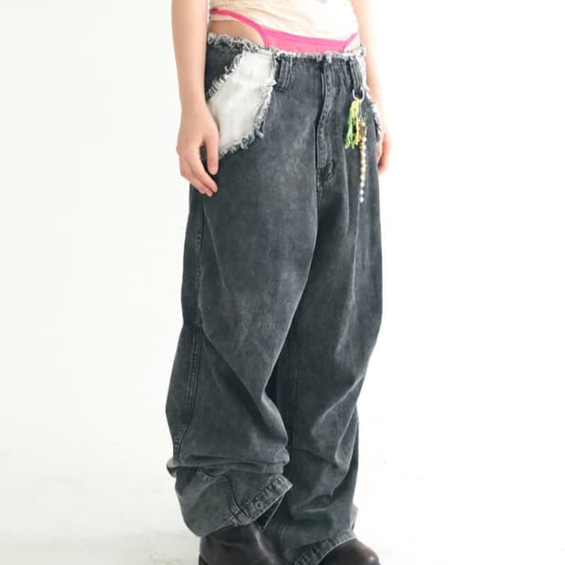 [fa.er.ie] cut-off denim maxi pants