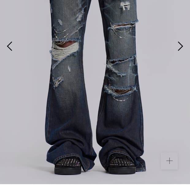 jaded london cross chain blue drift jean