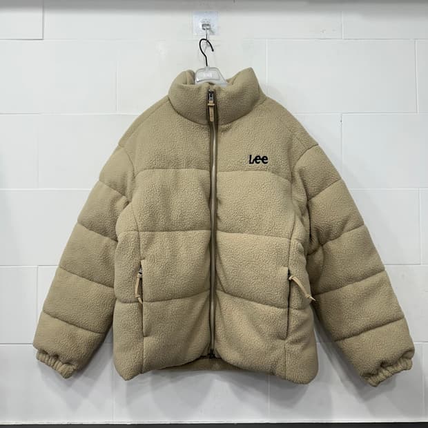 리 트위치로고 플리스 숏 패딩