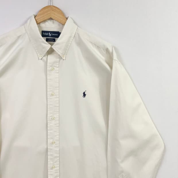 Xxl 폴로 크림 코튼 셔츠