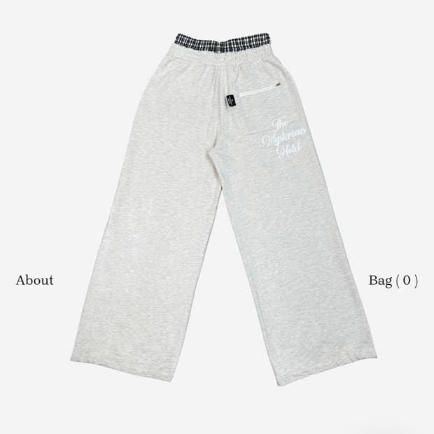 더미스테리어스호텔 레이어드 새깅 트레이닝 팬츠 바지