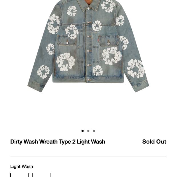 리바이스 데님티어스 타입2 더티워싱 데님자켓