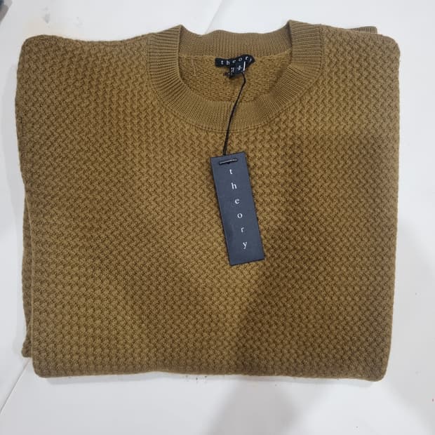 띠어리 베트람 머스타드 와플 니트 S