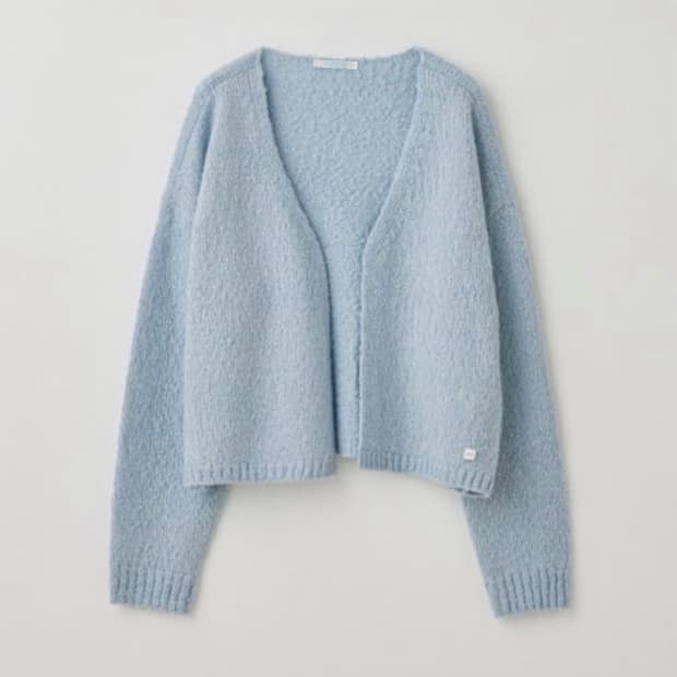 타낫 플러피 숏 가디건 스카이블루