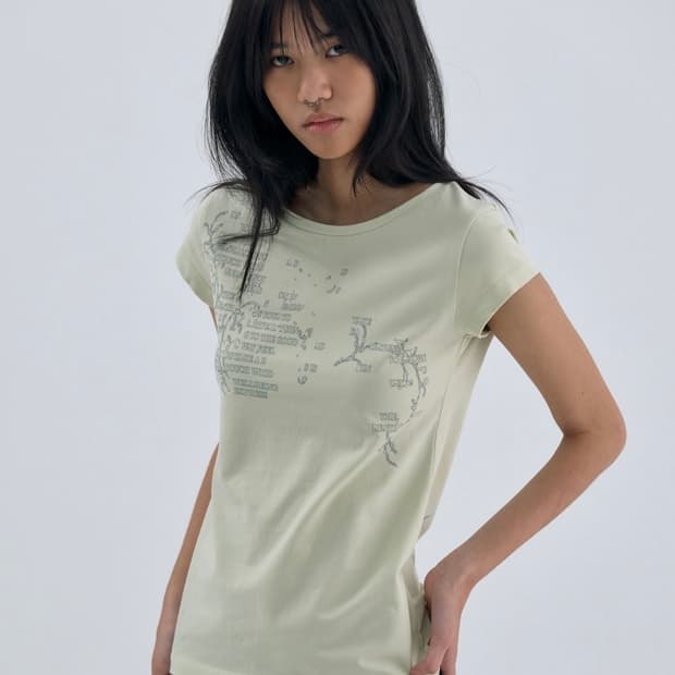 웰빙익스프레스 Message Vine Half Sleeve 반팔티