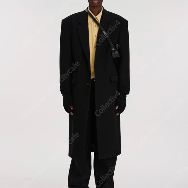 렉토 싱글 코트 블랙 L