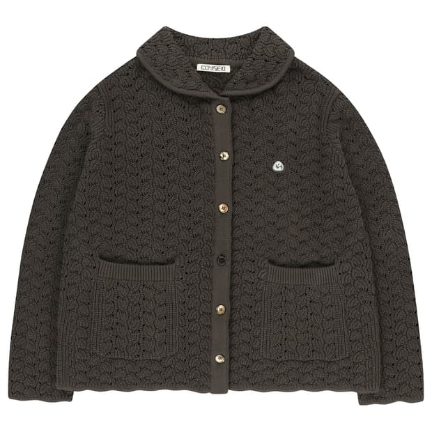 코이세이오 WAVE KNIT CARDIGAN DARK BROWN