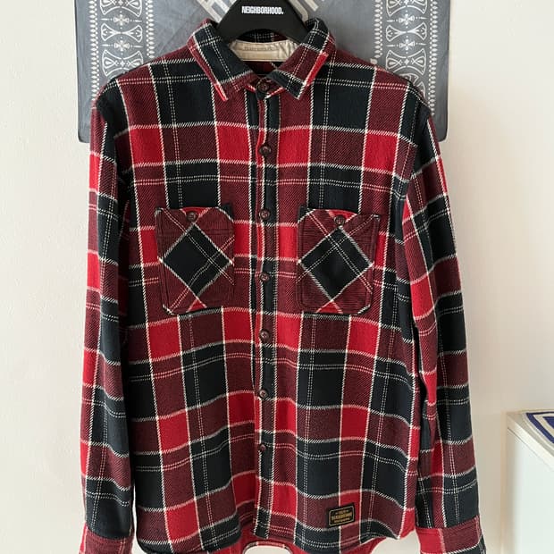 네이버후드 17fw 럼버 셔츠