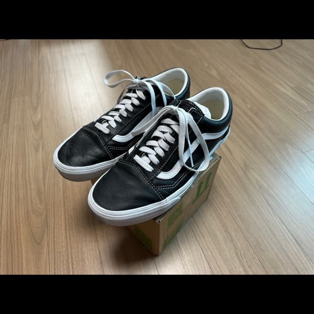 반스 레더 올드스쿨 블랙 280