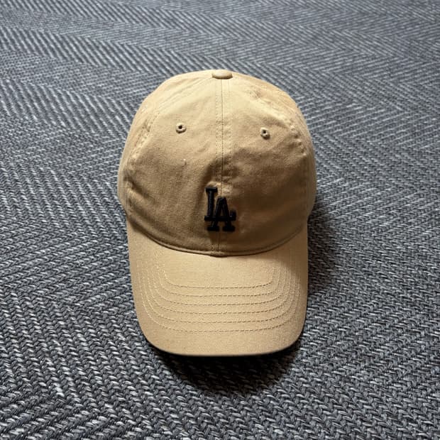 MLB LA 다저스 볼캡 베이지색 모자(OS)