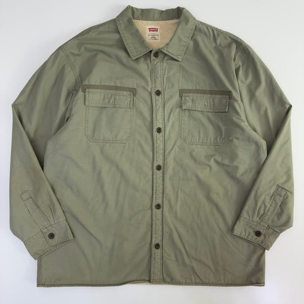 Levi's 리바이스 화이탭 쉐르파 립스탑 워크 투포켓 셔츠