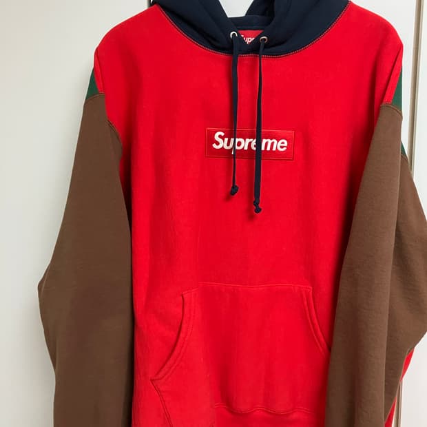 (L) 슈프림 박스로고 후드 스웨트셔츠 멀티컬러 - 24FW