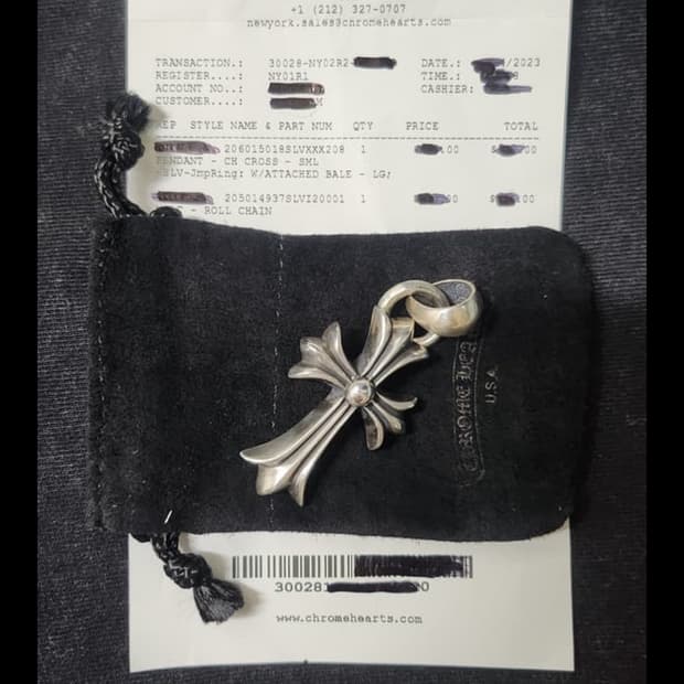 크롬하츠 스몰 크로스 위드베일