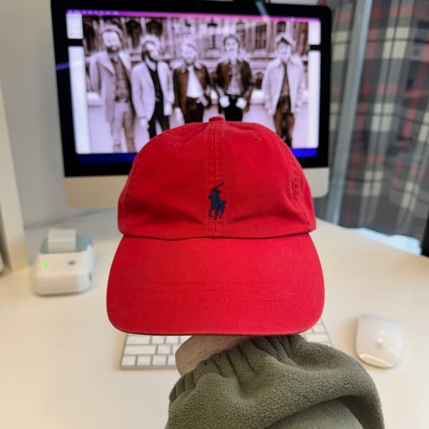 랄프로렌 폴로 레드 볼캡  