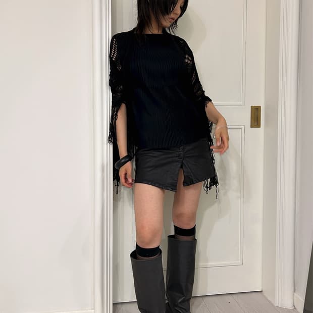 Crochet Fringe Cardigan / 빈티지 가디건