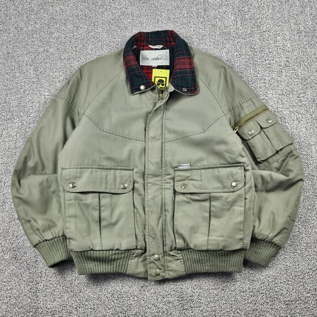 윈드브레이커 체크카라 봄버 헌팅자켓 ( M ) / 9937