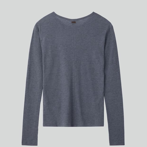 렉토 26SS 캐시미어 블렌드 롱슬리브 긴팔 티셔츠 멜란지 그레이