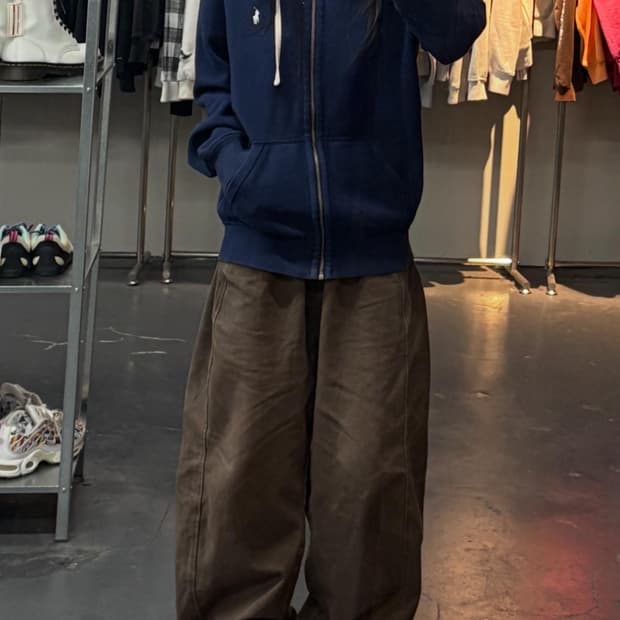 폴로랄프로렌 화이트포니 네이비 후드집업 A3369