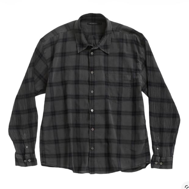 [3] 해칭룸 클래식 셔츠 오버다이드 체크 차콜