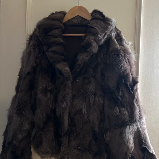 밍크 털 코트 자켓 y2k