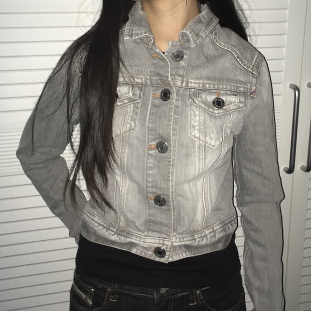 Tommy girl 트러커자켓 그레이워싱