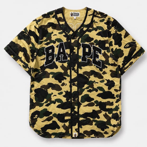 Bape 베이프 1st 카모 베이스볼 셔츠