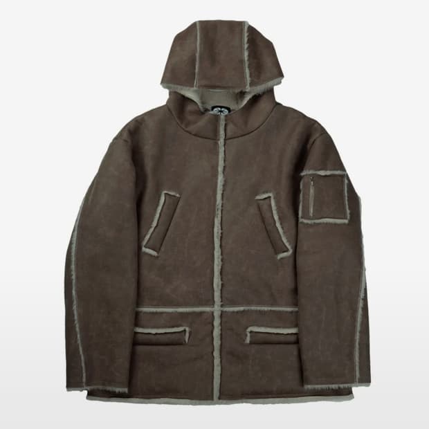 ertr Vintage Leather Shearling Jacket-s