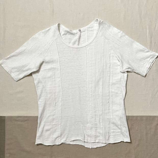 요지야마모토 텍스처 믹스 유넥 티셔츠 y’s yohji yamamoto