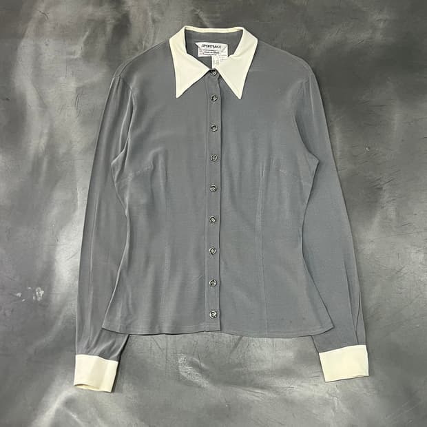  스포츠 막스 배색 블라우스 y15174