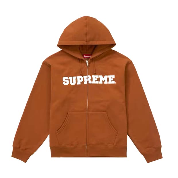 25 FW - Supreme Zip Up Hooded Rust