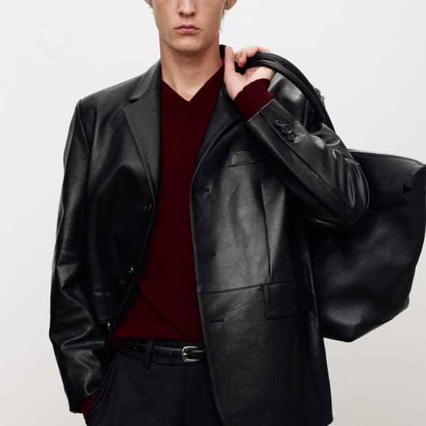 토니웩 베지터블 램레더 테일러자켓 블랙 l