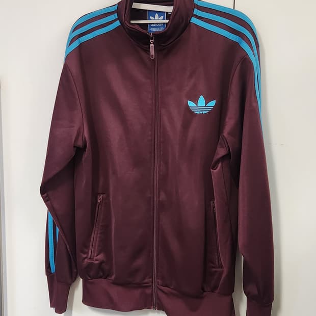 아디다스 마룬버건디 파이어버드 져지 L
