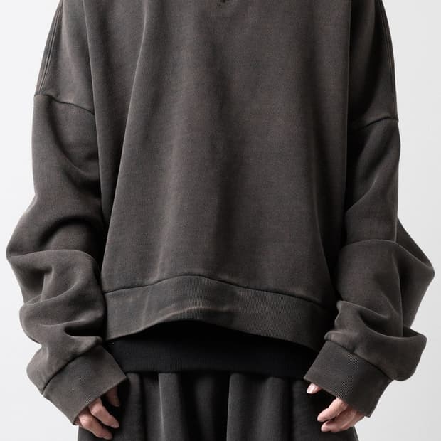 엔타이어스튜디오 박스 크루 워시드 블랙 M