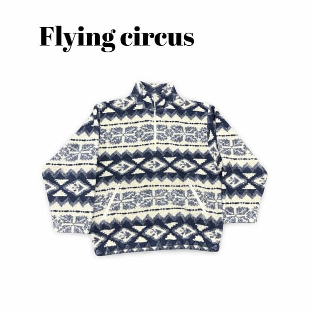 (100)플라잉서커스플리스하프집업