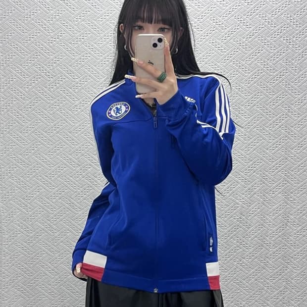 아디다스 15-16 레트로 첼시 유니폼 져지 집업 90 C09860