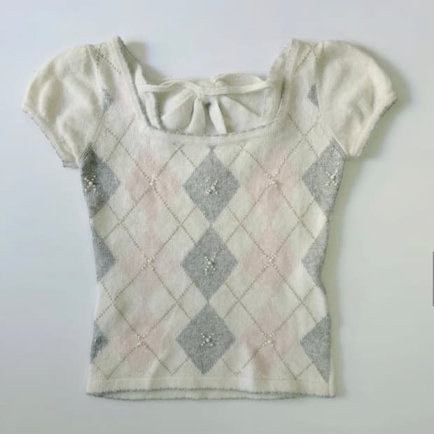 세실맥비  아가일 로걀탑 리본 진주 빈티지 희귀