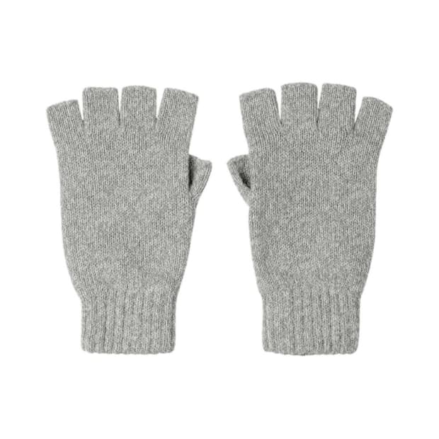 존스톤스 오브 엘긴 캐시미어 핑거리스 장갑 라이트그레이