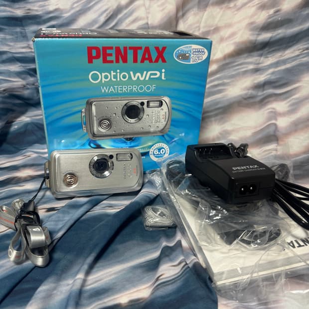 펜탁스 옵티오 wpi 실버 카메라 풀박 🤍✨