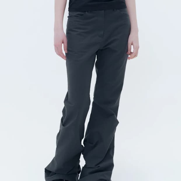 미세키서울 Cotton shirring bootscut pants 