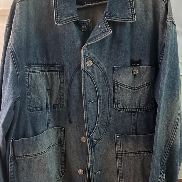 송지오 패치대님 자켓 s사이즈(실 사이즈 XL)