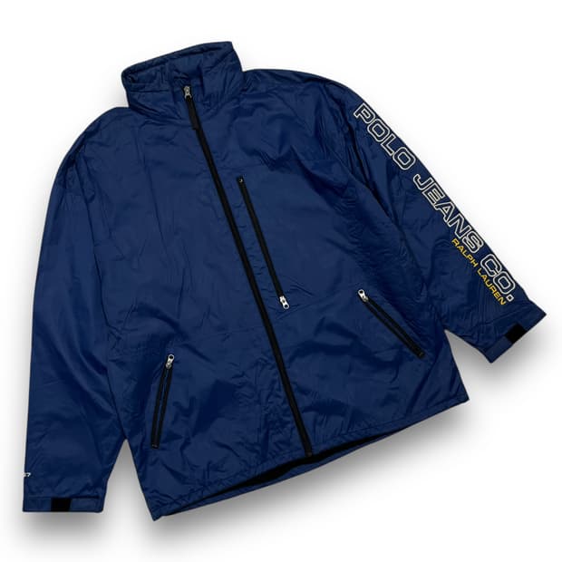 폴로 랄프로렌 진스 00s 사이드 라인 나일론 플리스 자켓