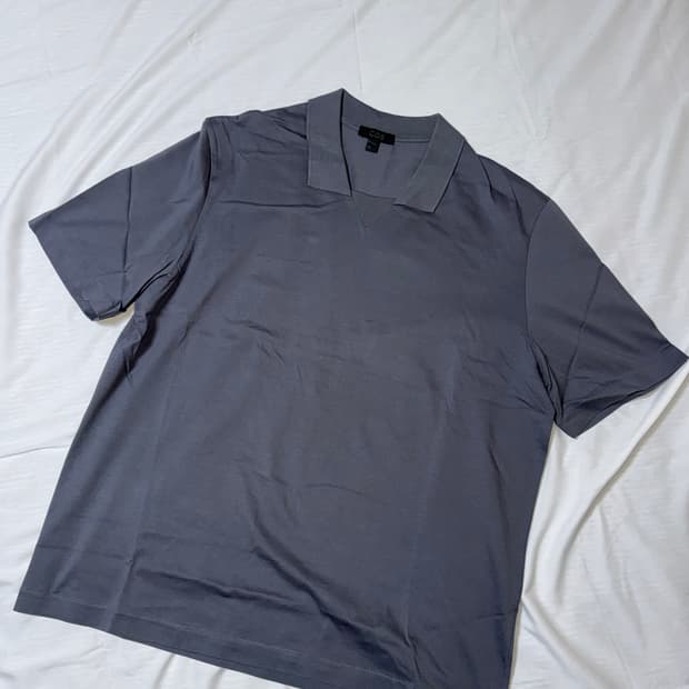 코스 카라 티셔츠 그레이 L